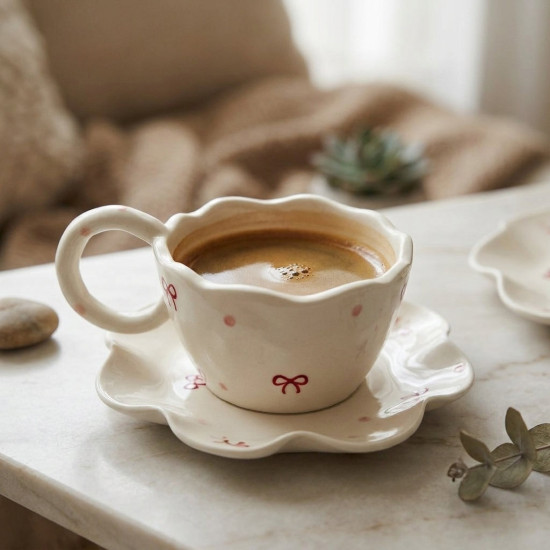 Porcelain Mug & Saucer